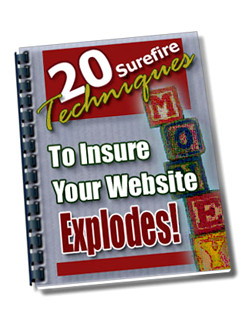 20 Surefire Techniques to Insure Your Website Explodes!